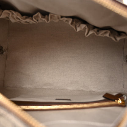 Gucci GG Supreme Monogram Azalea Calfskin Retro Interlocking G Large Duffle Bag Beige Ebony Brown Sugar 4 of 12