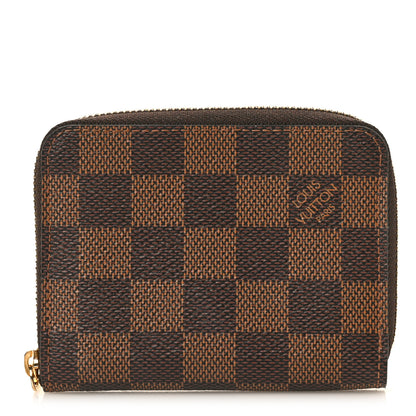 Louis Vuitton Damier Ebene Zippy Coin Purse Rose Ballerine 1 of 7