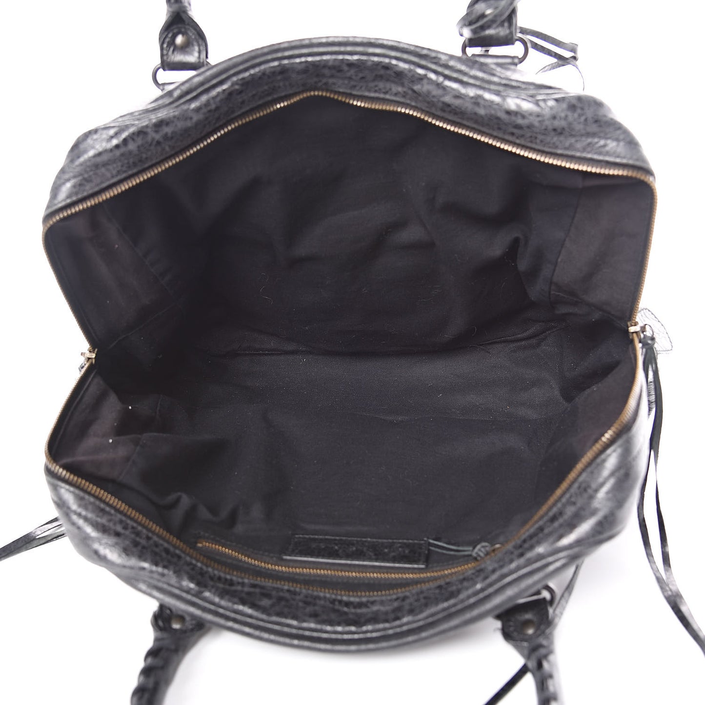Agneau Classic Hardware Shoulder Bag Black