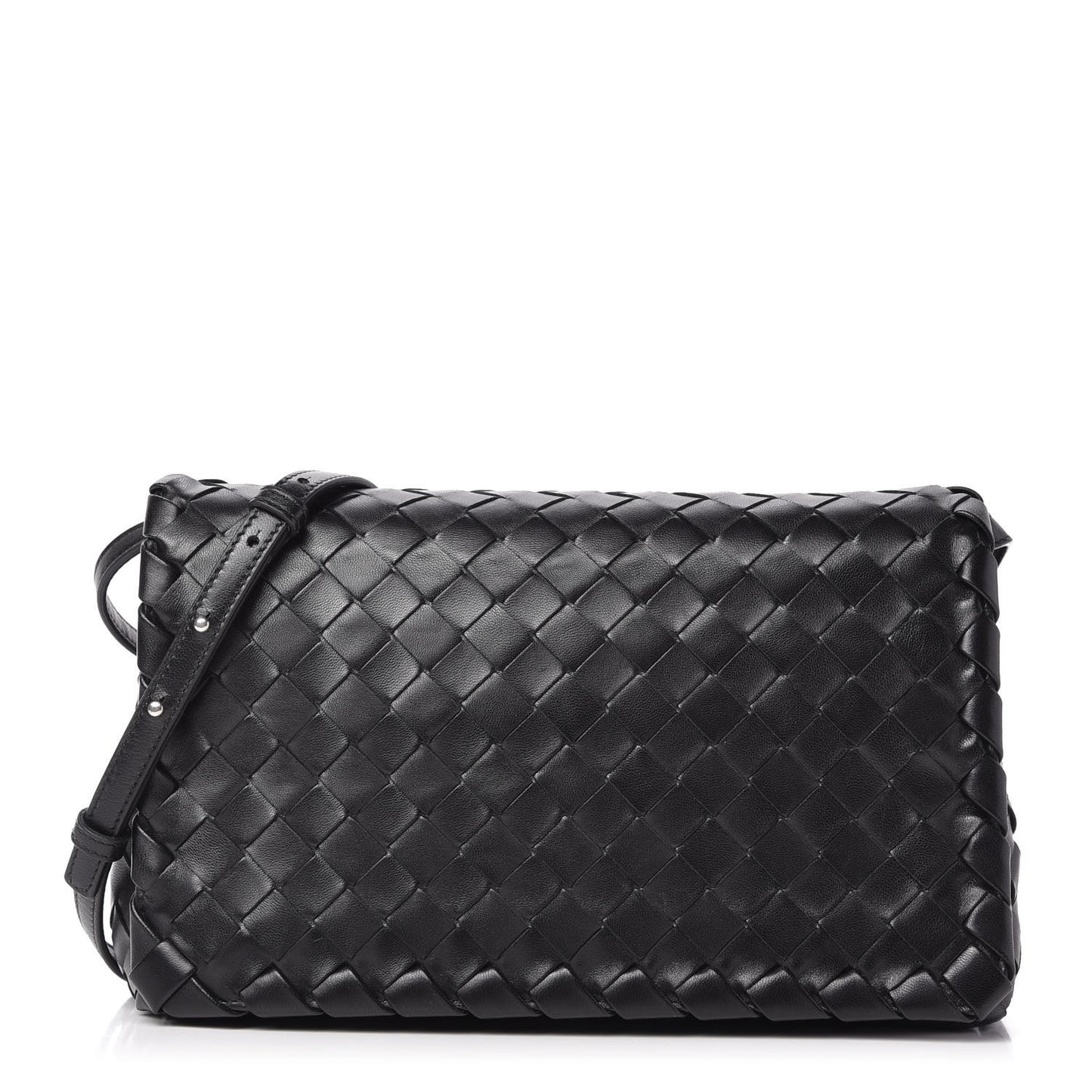 Nappa Intrecciato Crossbody Black