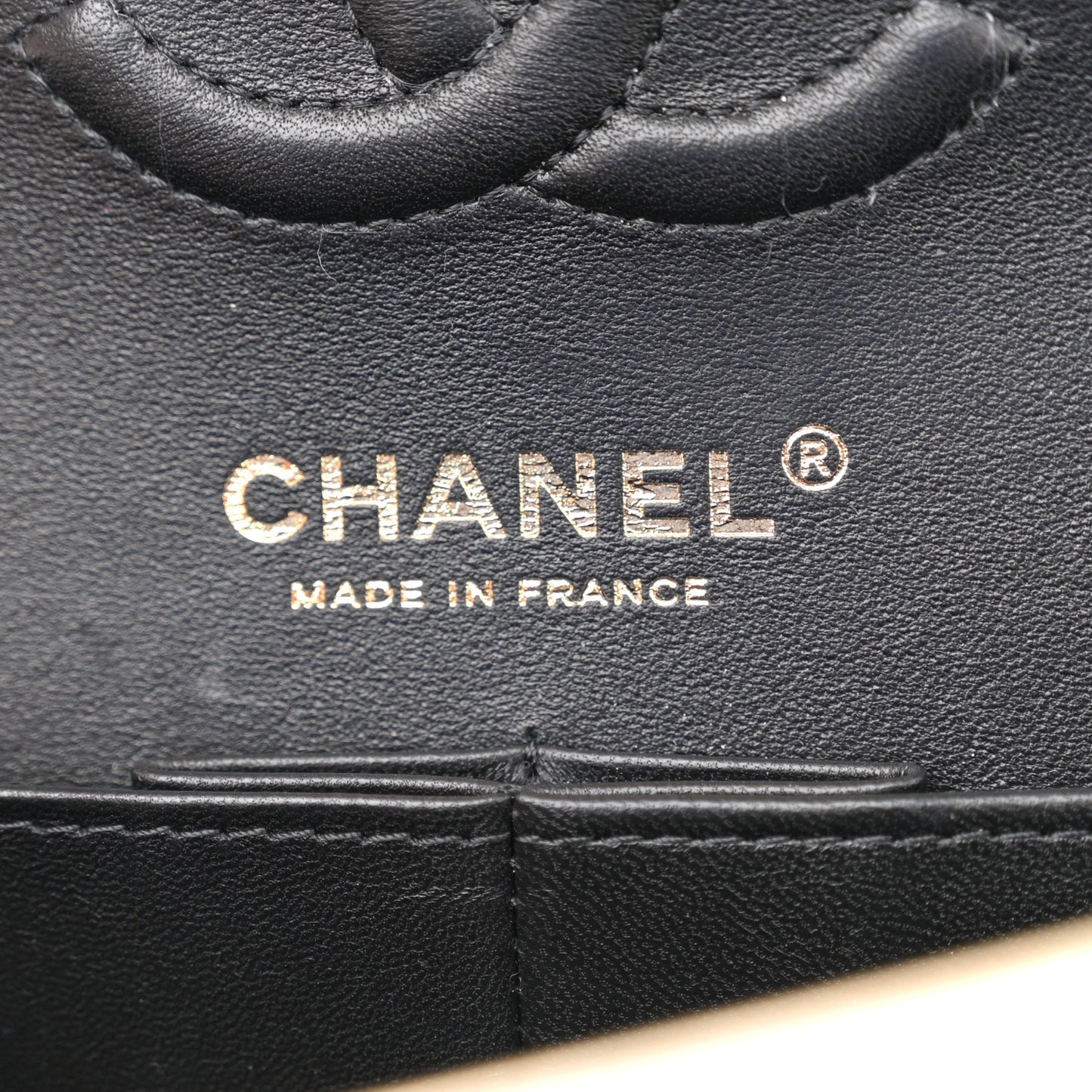 Hammered Metallic Calfskin Quilted Small Double Flap Gold
