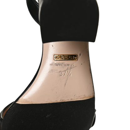 Gucci Lifford Calfskin GG Marmont Ankle Wrap 75mm Sandals 37.5 Black 8 of 11