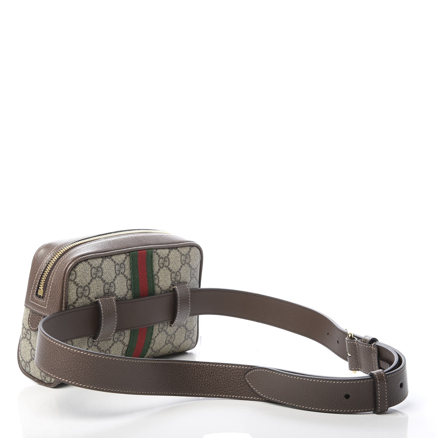 Gucci GG Supreme Monogram Web Small Ophidia Belt Bag 95 38 Dark Brown 3 of 10