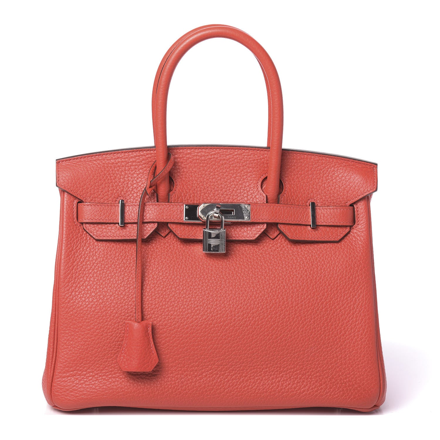 Hermes Taurillon Clemence Birkin 30 Rouge Pivoine 1 of 12