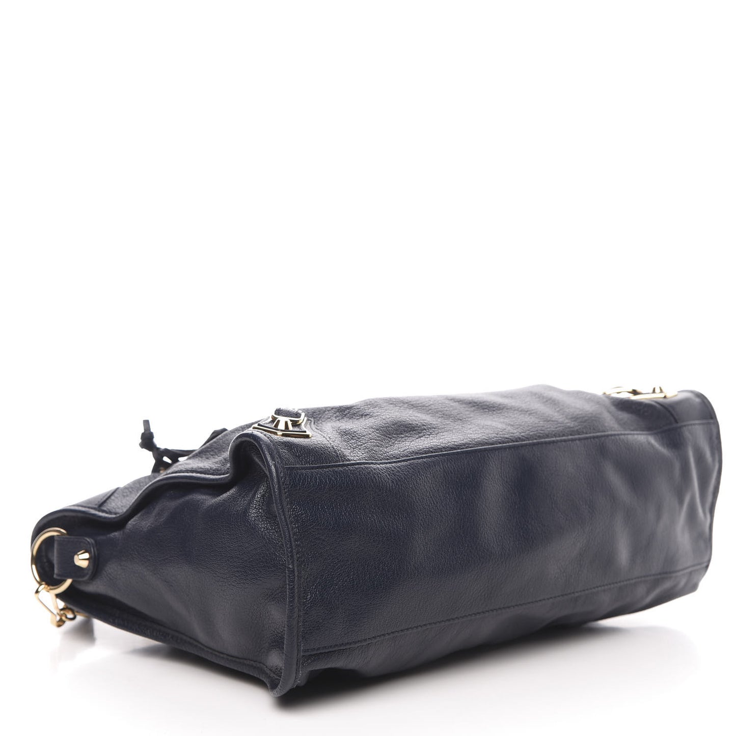 Chevre Gold Metallic Edge Hardware City Bleu Nuit Dark Sea