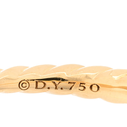 David Yurman 18K Yellow Gold Diamond 4.5mm Stax Single Row Chain Link Ring 49 5 4 of 5
