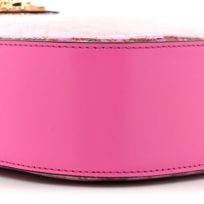 Versace Calfskin Tweed Vinyl Medusa Small Top Handle Crossbody Bag Pink 8 of 10