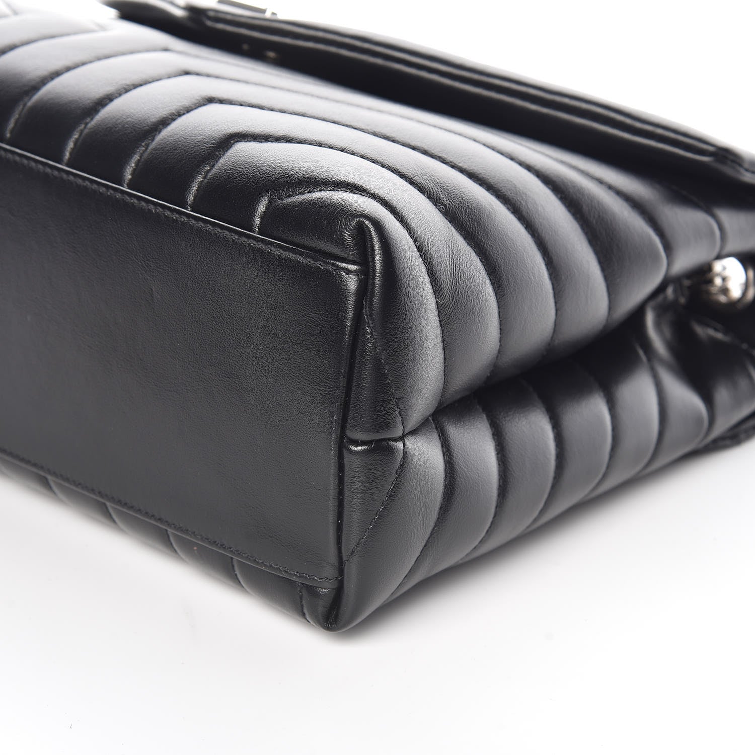 Saint Laurent Calfskin Y Quilted Monogram Medium Loulou Chain Satchel Black 9 of 11