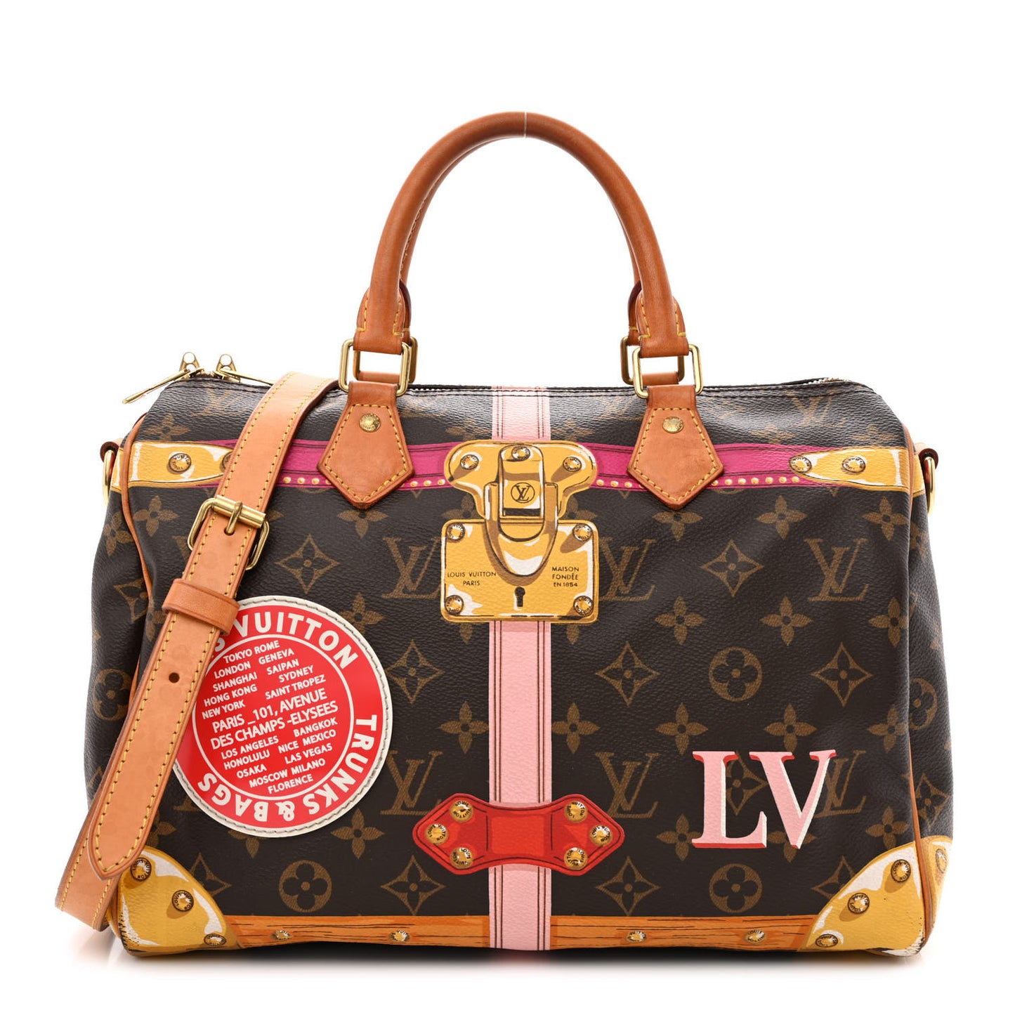 Monogram Summer Trunks Speedy Bandouliere 30
