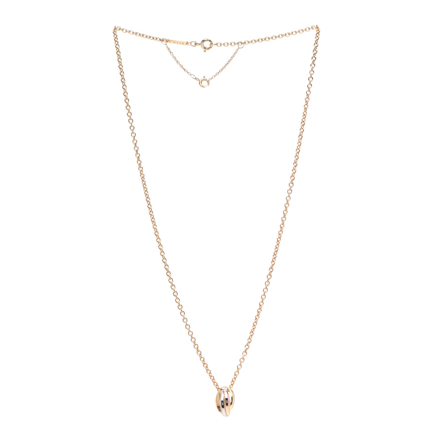 Cartier 18K Pink Yellow White Gold Baby Trinity Pendant Necklace 3 of 4