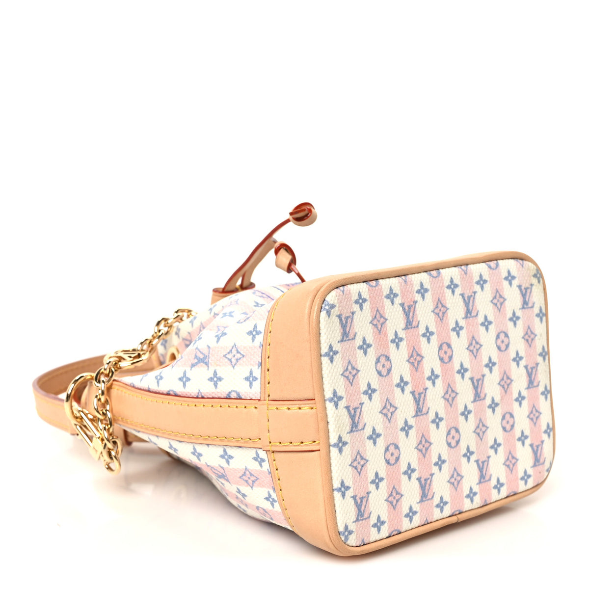 Louis Vuitton Minigram LV Stamp Nano Noe Blue 3 of 9