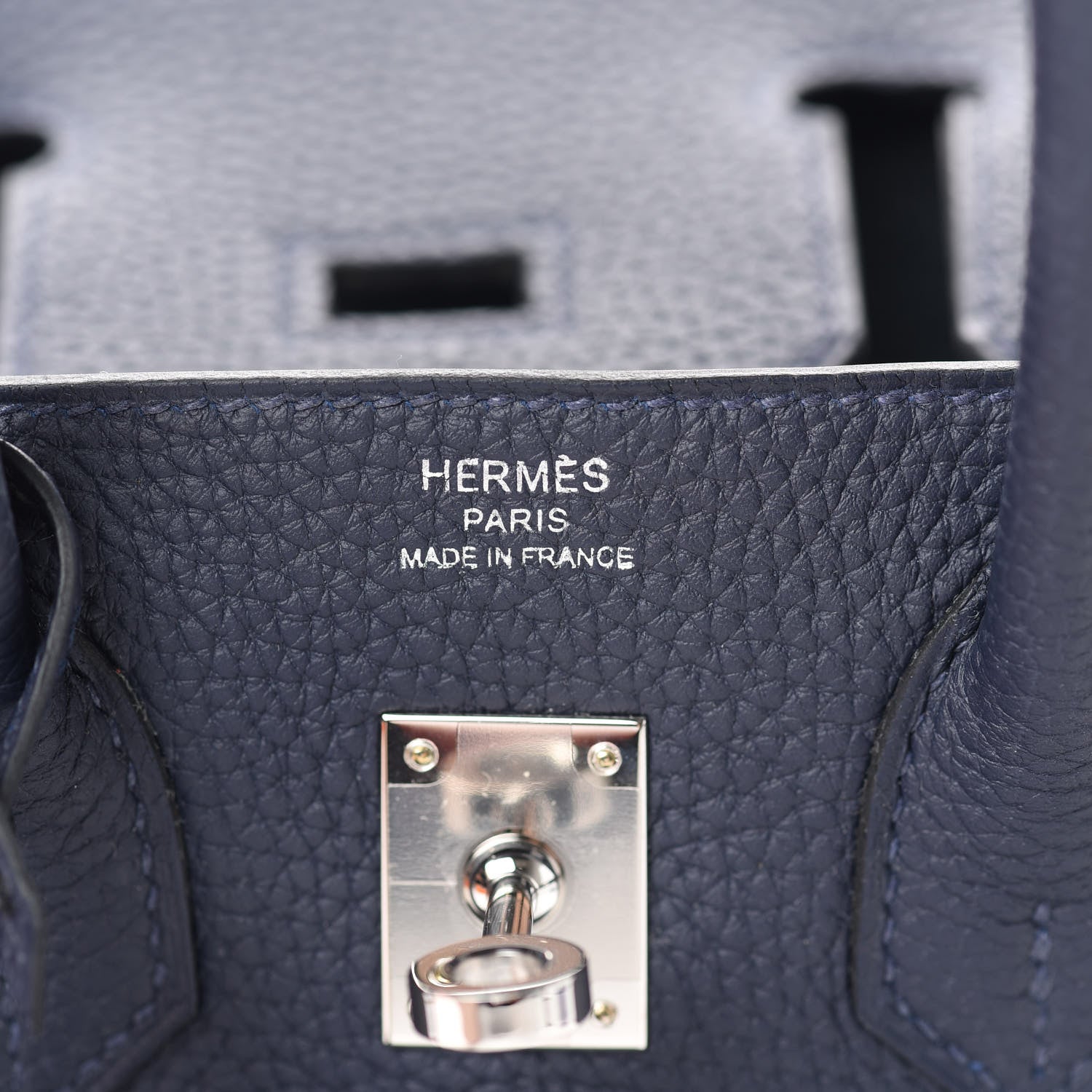 Hermes Togo Swift Officier Birkin 25 Bleu Nuit Vert Cypress 19 of 35