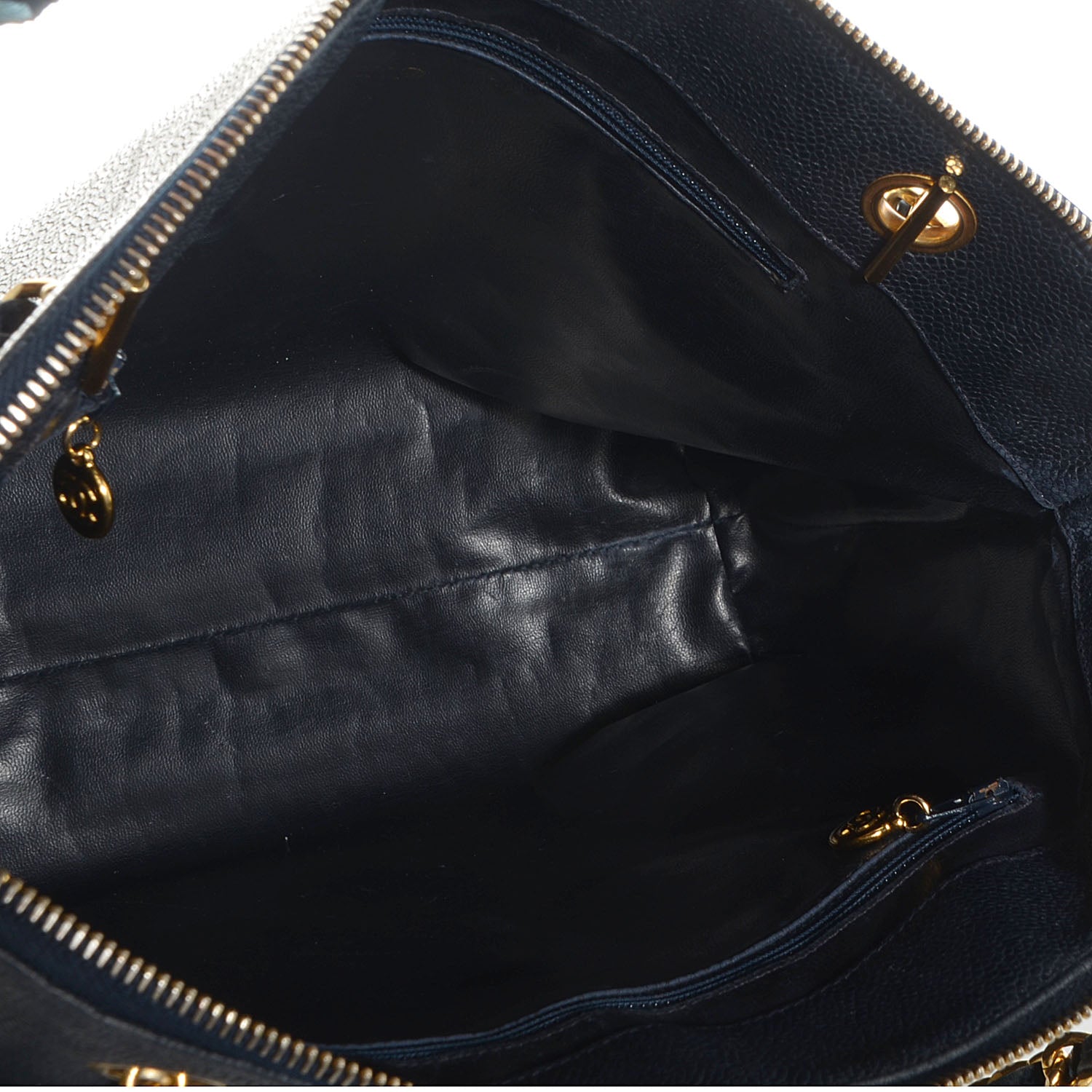 Chanel Caviar CC Shoulder Bag Navy Blue 5 of 9