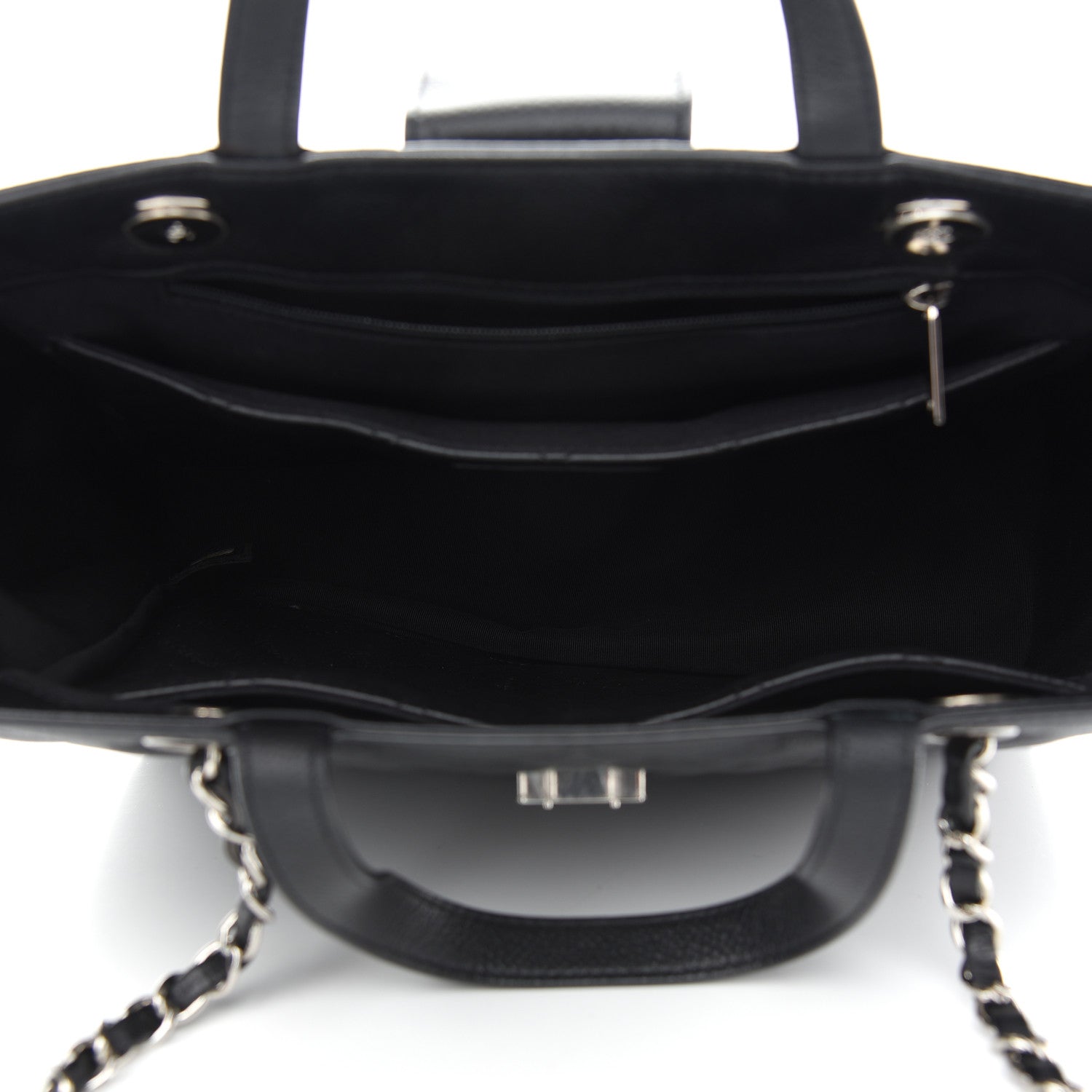 Chanel Caviar Quilted Small CC Box Shopping Tote Black 5 of 9