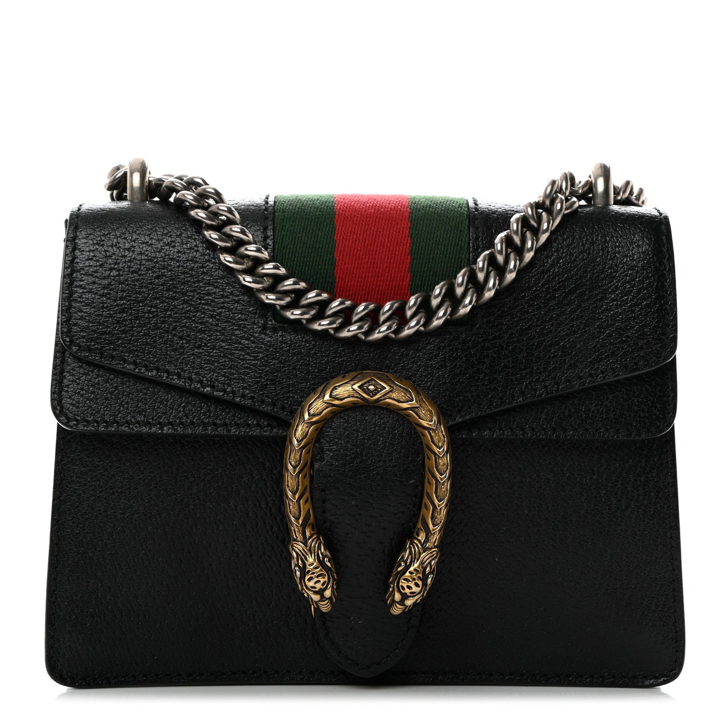Gucci Calfskin Web Mini Dionysus Shoulder Bag Black 1 of 11