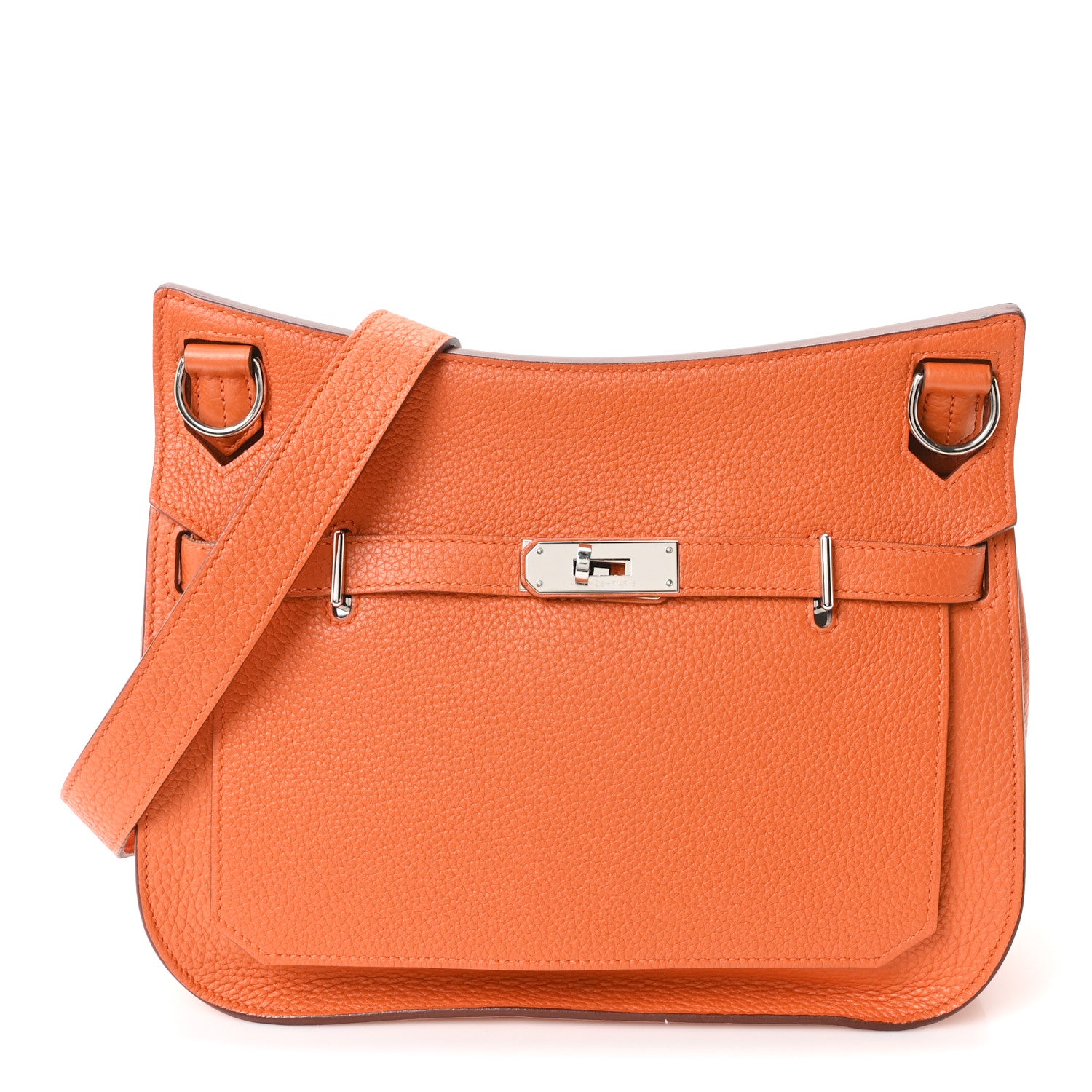 Hermes Taurillon Clemence Jypsiere 28 Orange 1 of 10