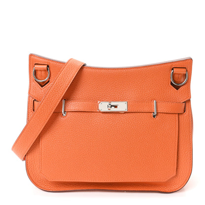 Hermes Taurillon Clemence Jypsiere 28 Orange 1 of 10
