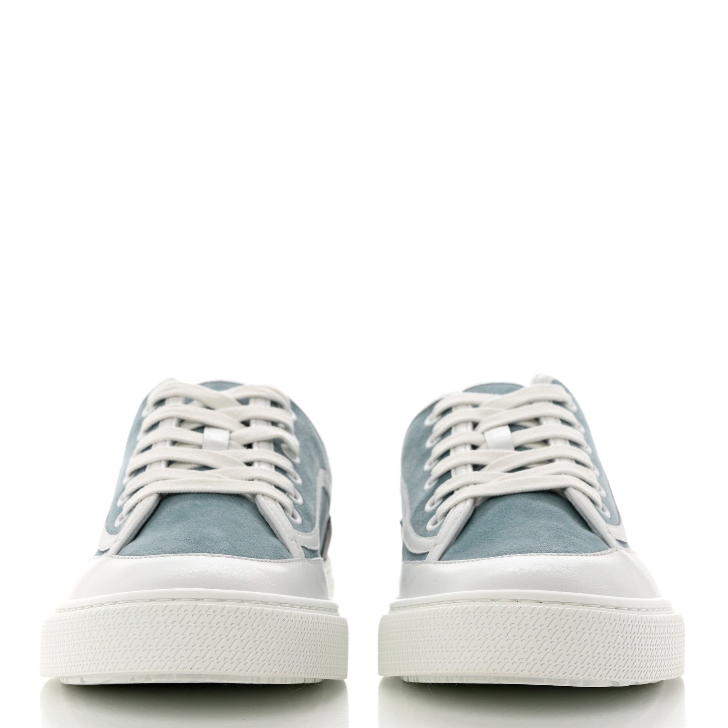 Hermes Suede Get Sneakers 37 Vert D'eau White 2 of 8
