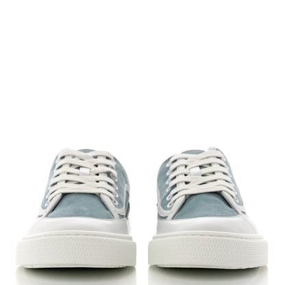 Hermes Suede Get Sneakers 37 Vert D'eau White 2 of 8