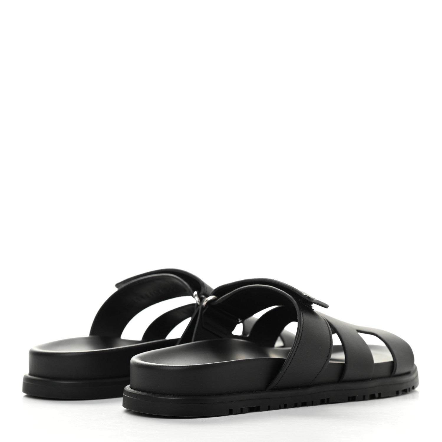 Hermes Calfskin Womens Chypre Sandals 36 Black 3 of 9