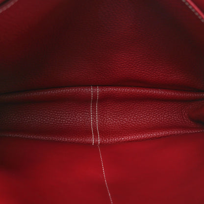 Hermes Taurillon Clemence Halzan 31 GM Rouge Grenat 5 of 10
