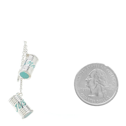 Tiffany Sterling Silver Enamel Just Married Can Charm Blue 2 of 4