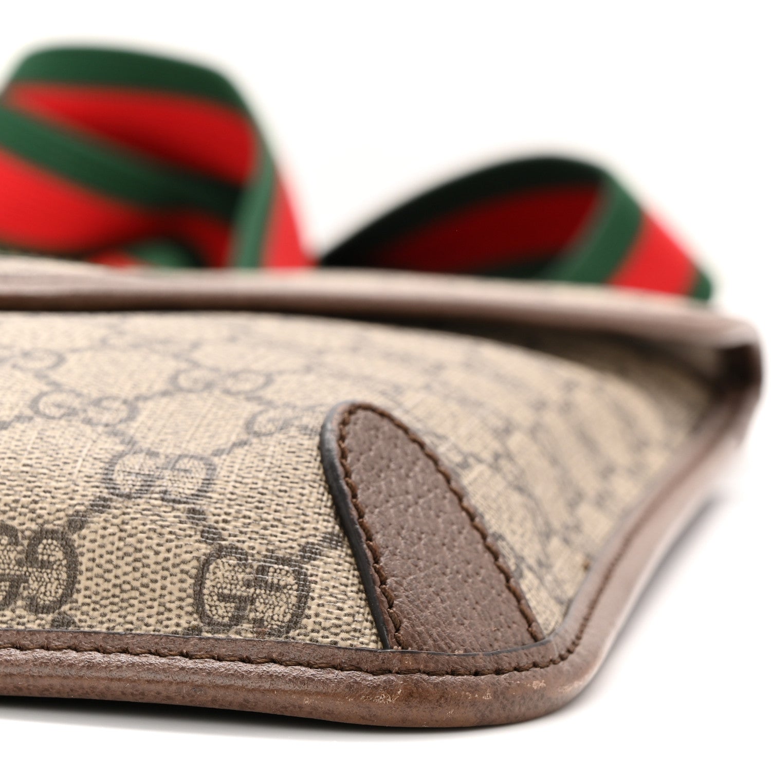 Gucci GG Supreme Monogram Web Medium Neo Vintage Flap Messenger Bag Beige New Acero 10 of 11