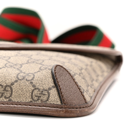 Gucci GG Supreme Monogram Web Medium Neo Vintage Flap Messenger Bag Beige New Acero 10 of 11