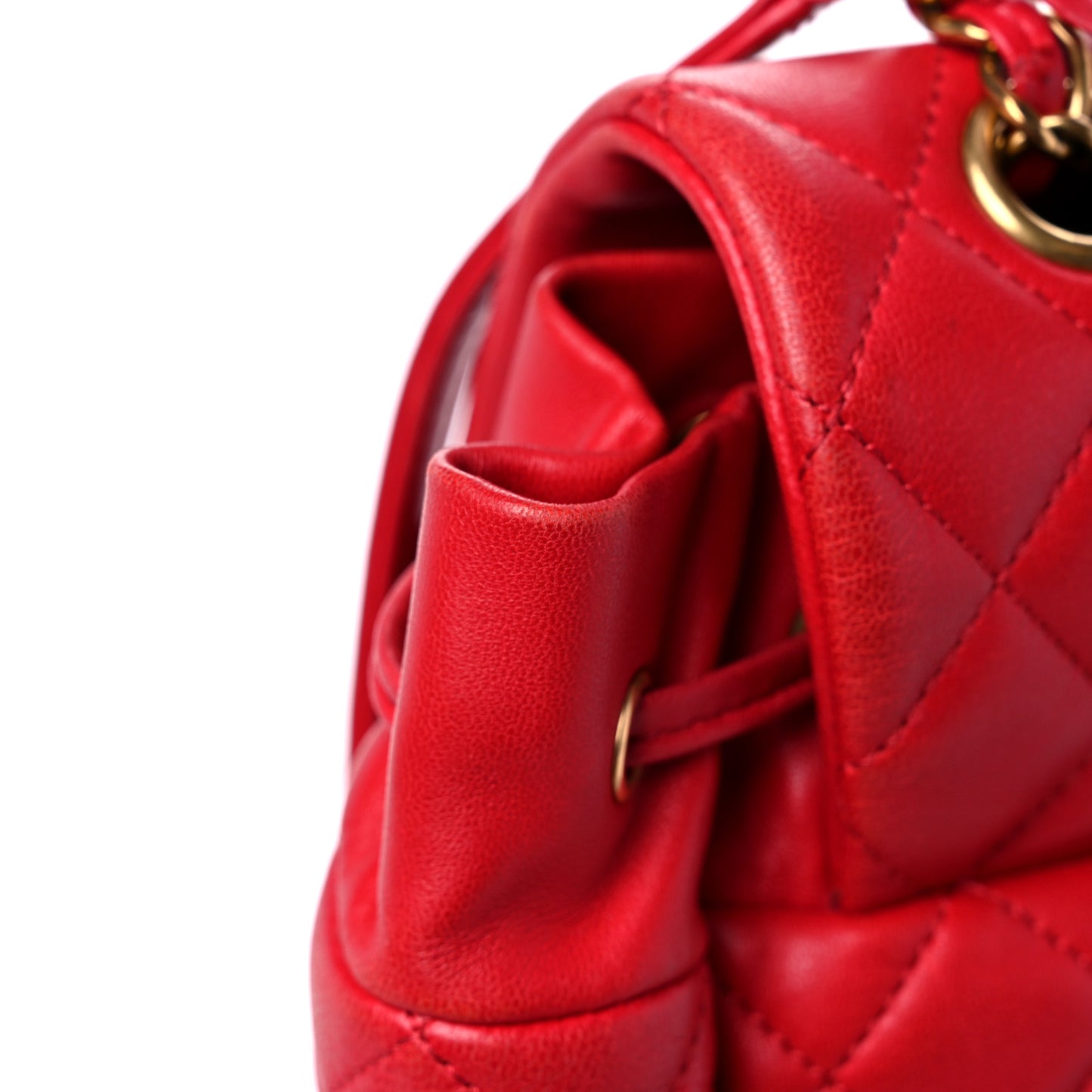 Lambskin Quilted Large Urban Spirit Backpack Red