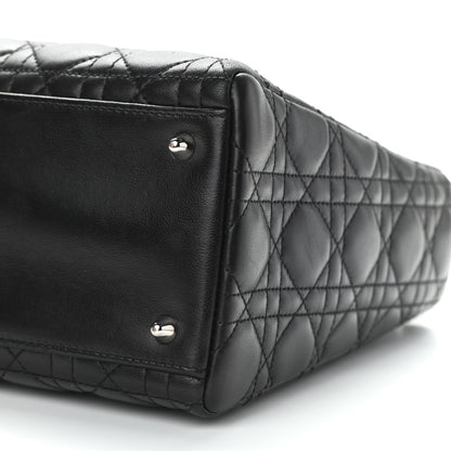 Christian Dior Lambskin Cannage Medium Lady Dior Black 9 of 9