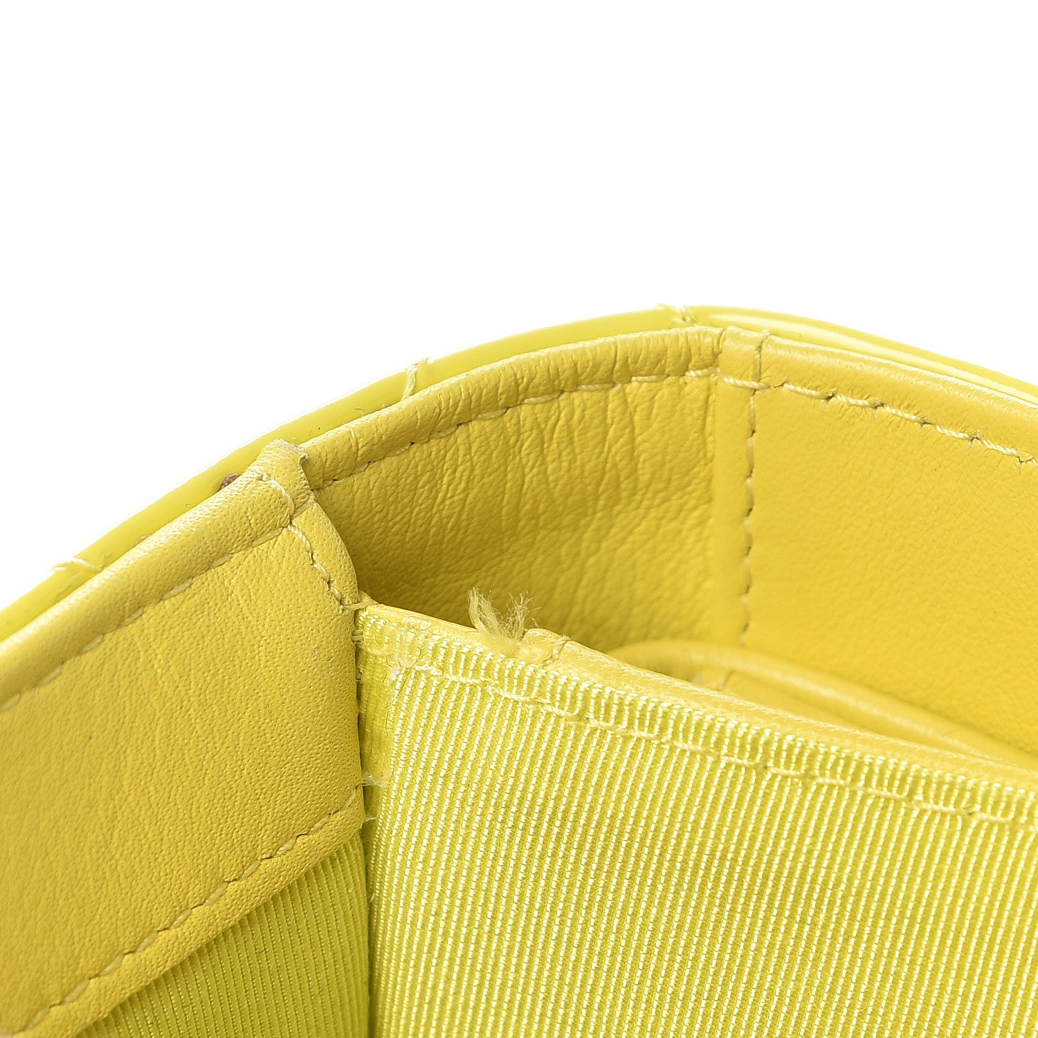 Chanel Patent Quilted Large Flap Wallet Yellow 8 of 9