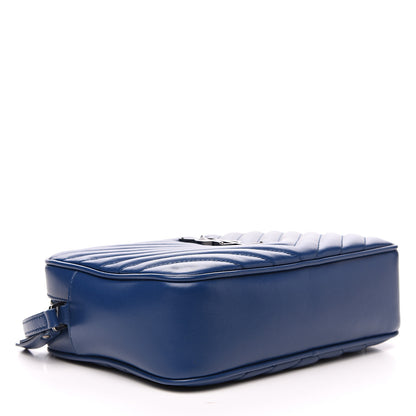 Saint Laurent Calfskin Matelasse Monogram Lou Camera Bag Blue 3 of 8