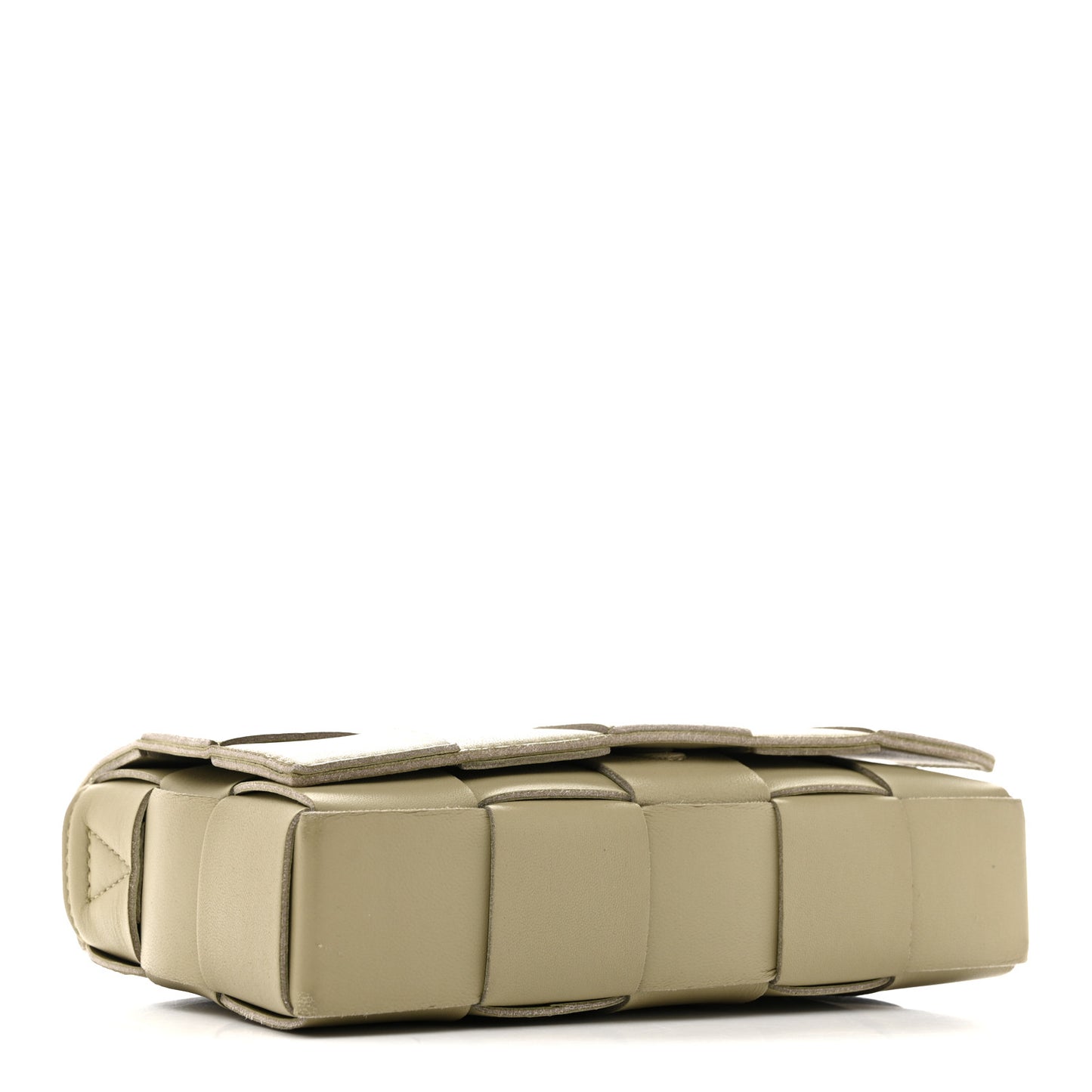 Lambskin Maxi Intrecciato Cassette Crossbody Bag Travertine