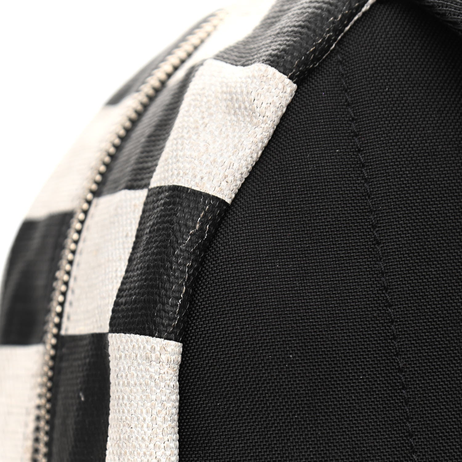 Saint Laurent Calfskin Checked Print Nuxx Backpack Black White 11 of 12