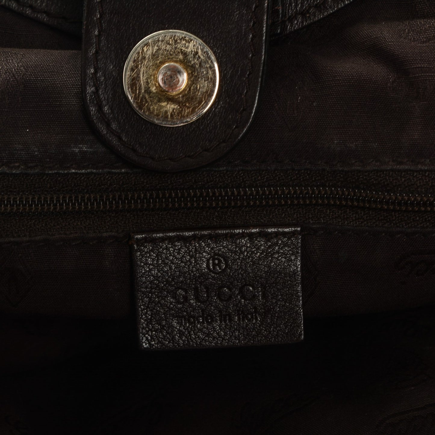 Guccissima Medium Sukey Tote Chocolate