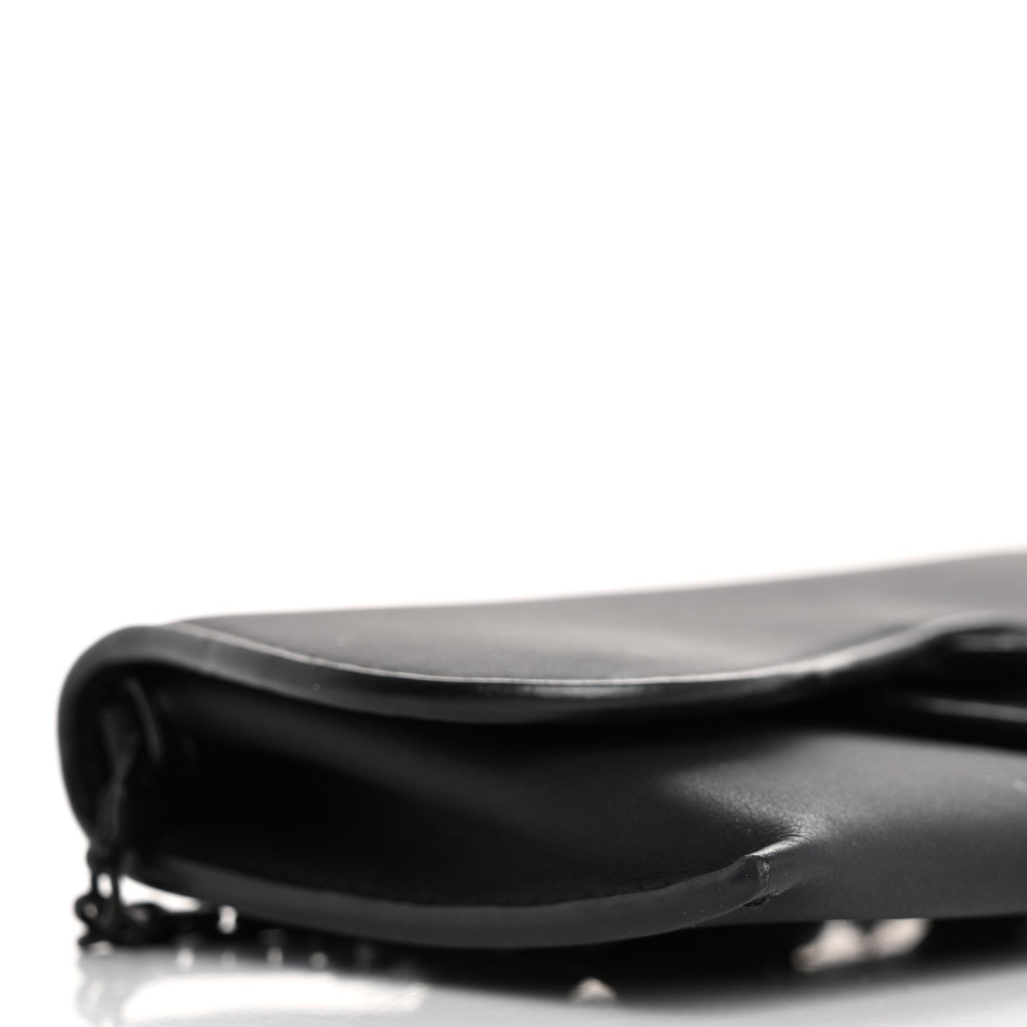 Christian Dior Ultra Matte Calfskin Nano Saddle Chain Pouch Black 9 of 13