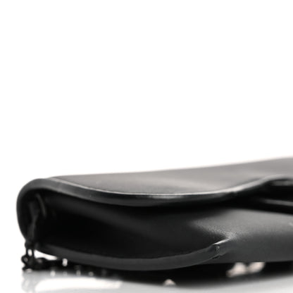 Christian Dior Ultra Matte Calfskin Nano Saddle Chain Pouch Black 9 of 13