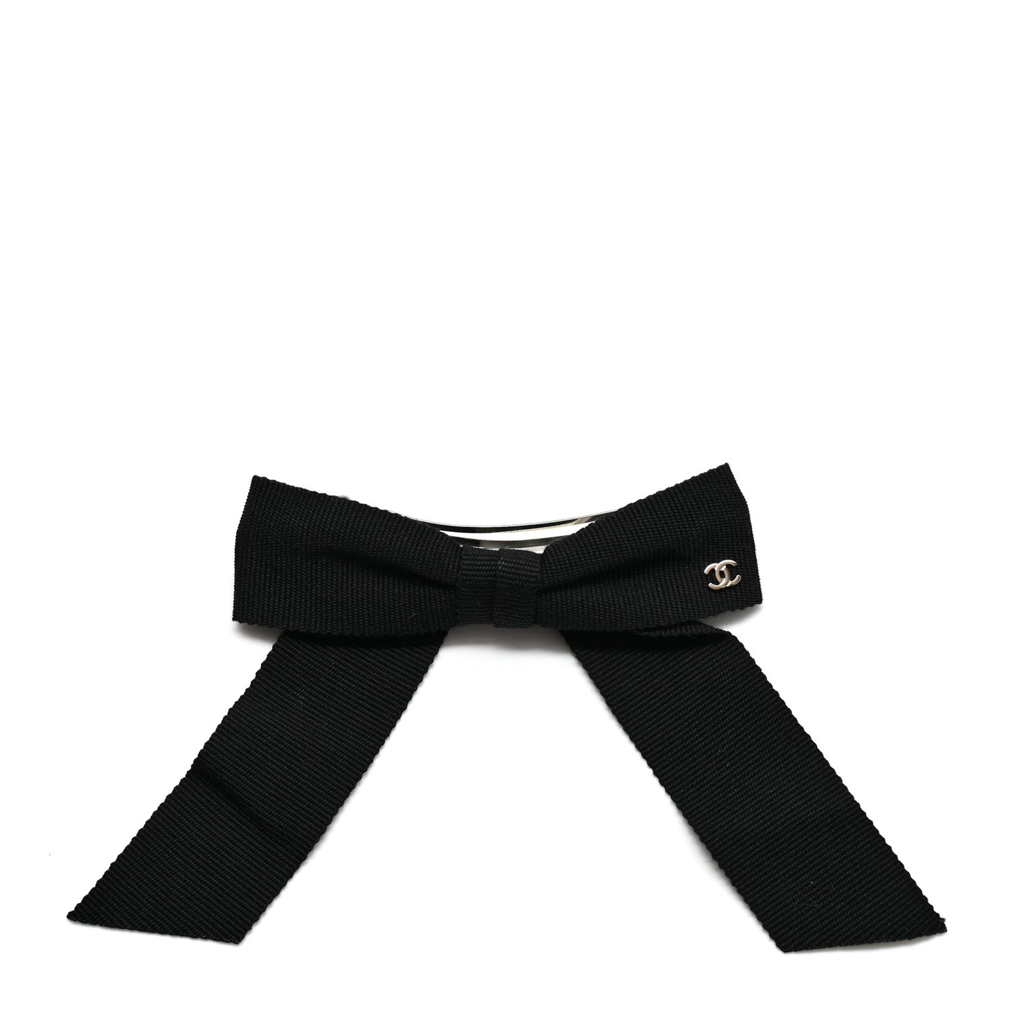 Grosgrain Bow CC Hair Clip Black