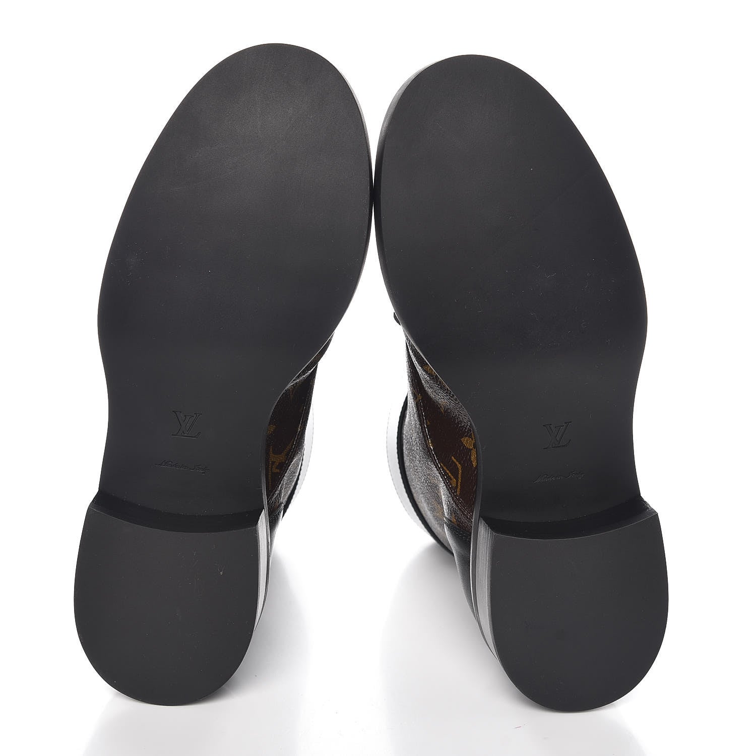 Louis Vuitton Calfskin Monogram Wonderland Flat Ranger Boots 39 Black 5 of 9