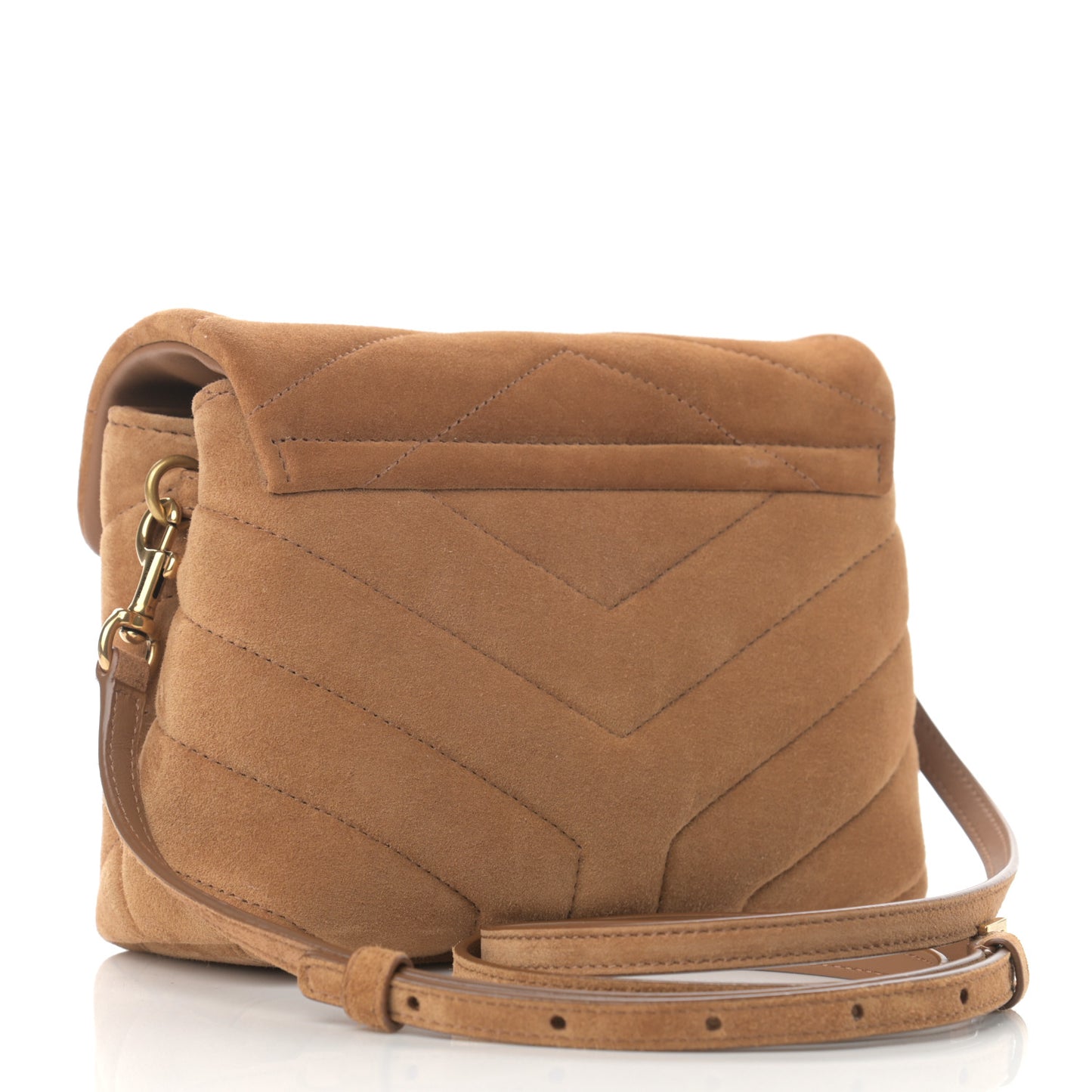 Suede Toy Loulou Shoulder Bag Cinnamon
