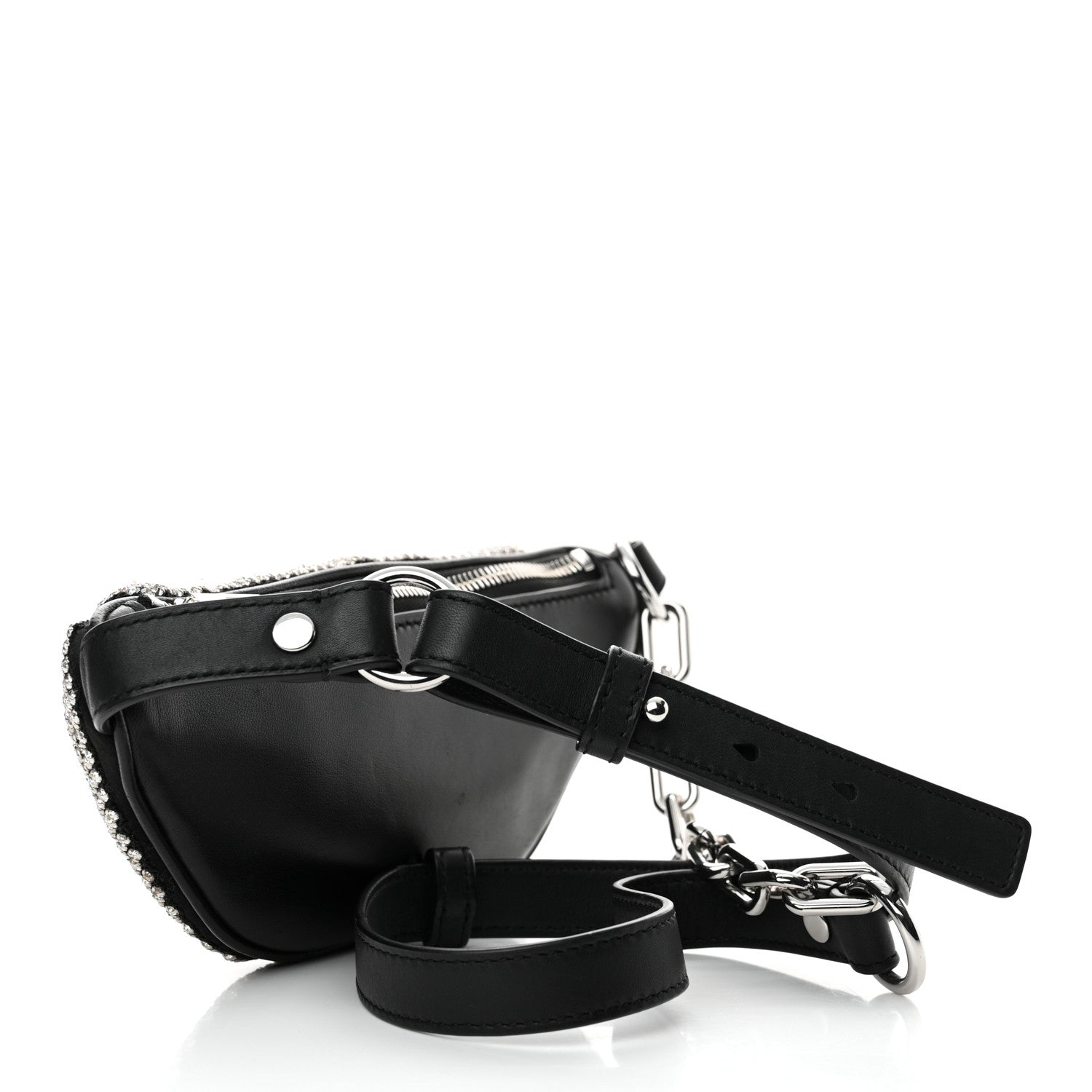 Alexander Wang Rhinestone Mesh Mini Attica Belt Bag Black 3 of 11