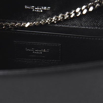 Saint Laurent Grain De Poudre Small Monogram Kate Satchel Black 5 of 7