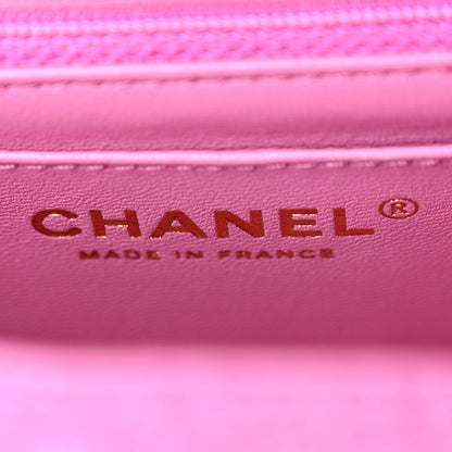 Chanel Tweed Quilted Mini Rectangular Flap Purple 6 of 10
