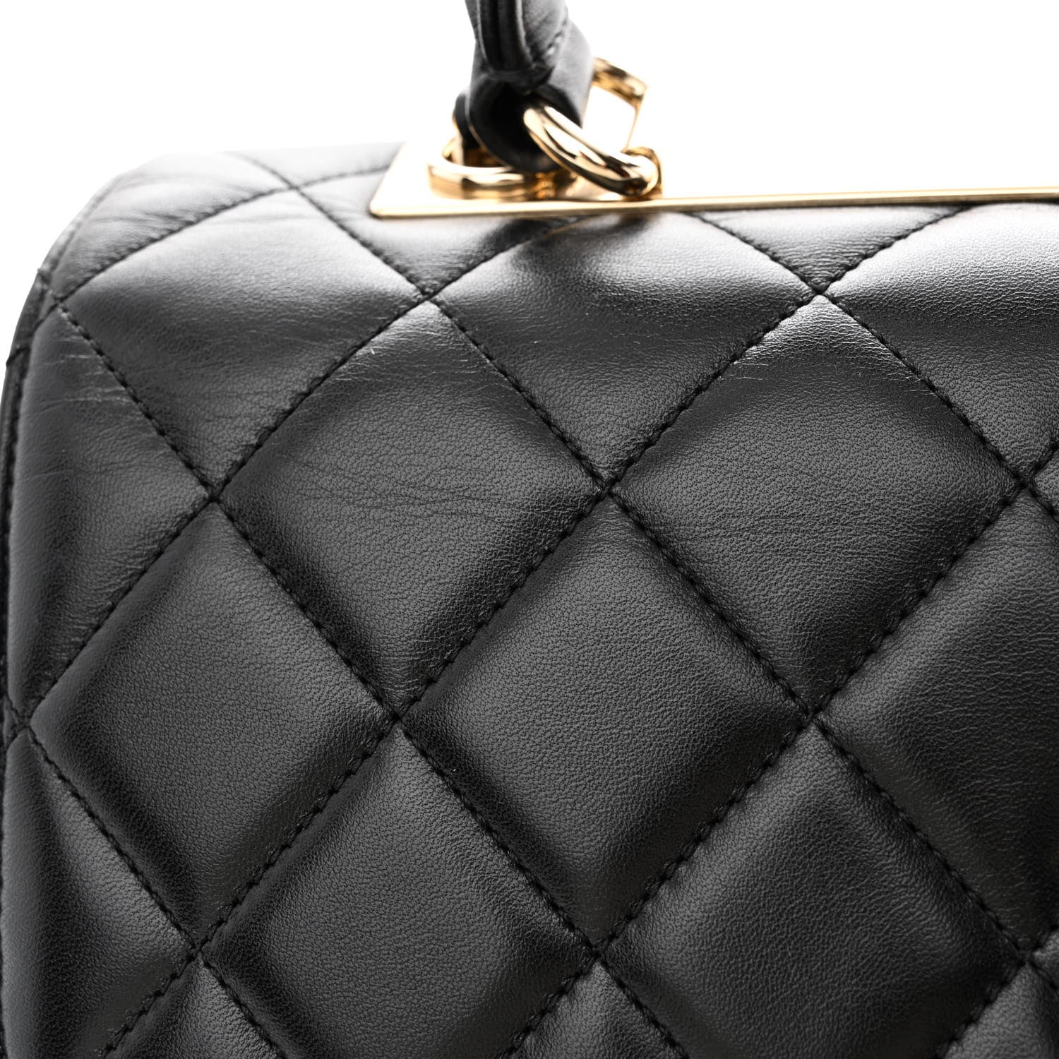 Chanel Lambskin Quilted Medium Trendy CC Flap Dual Handle Bag Black 12 of 14