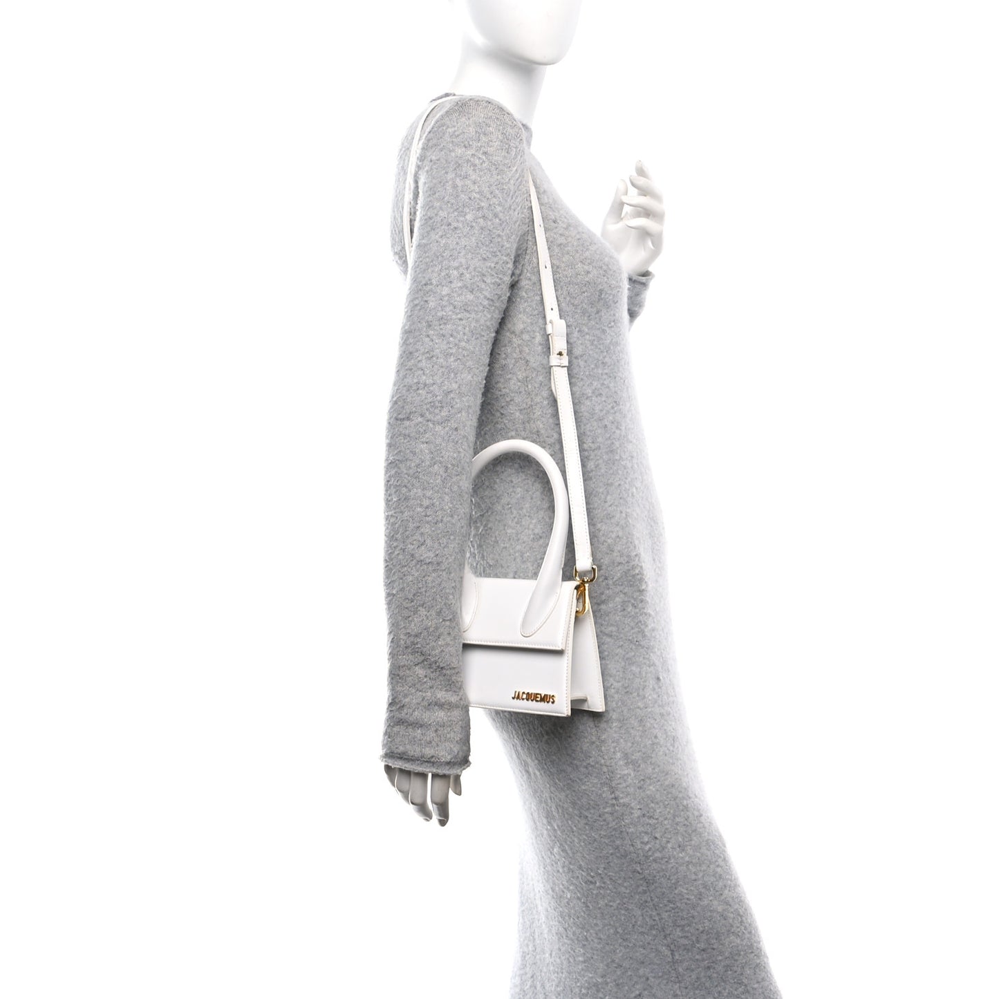 Smooth Calfskin Le Chiquito Moyen White