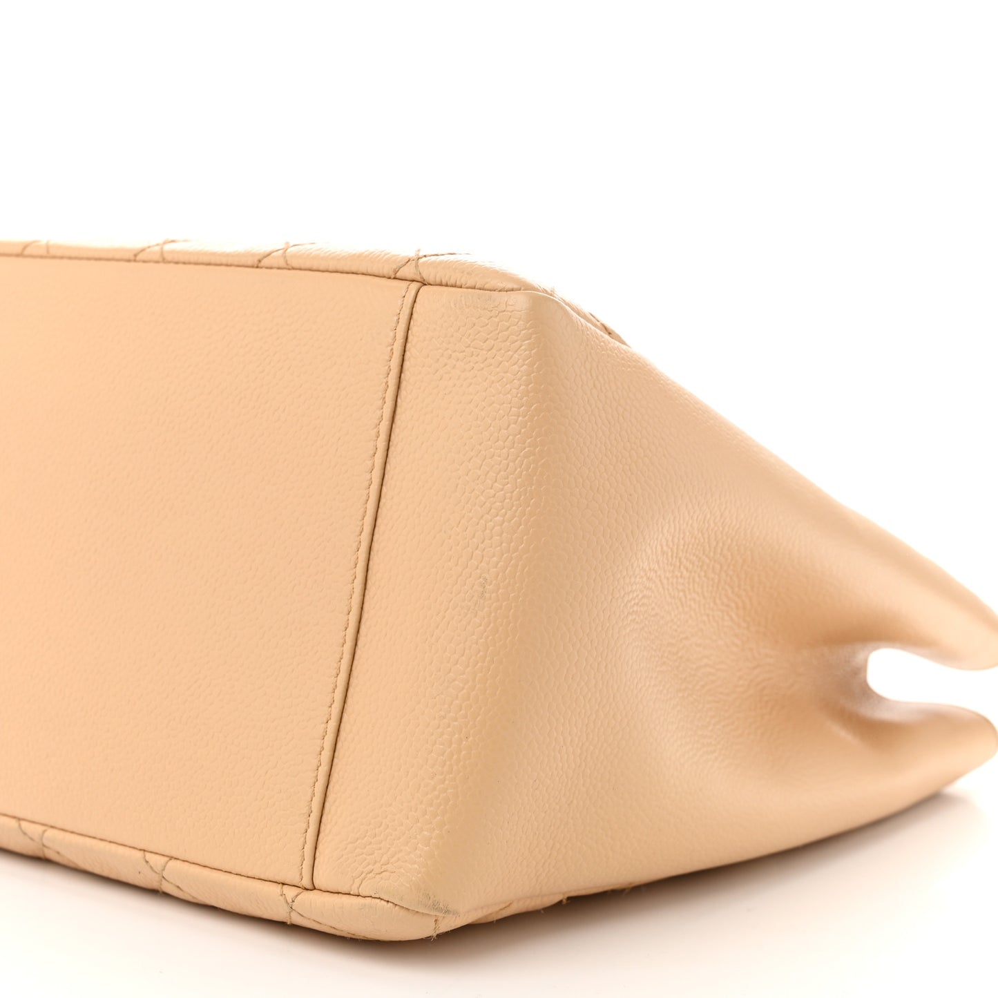 Caviar Quilted Grand Shopping Tote GST Beige Clair