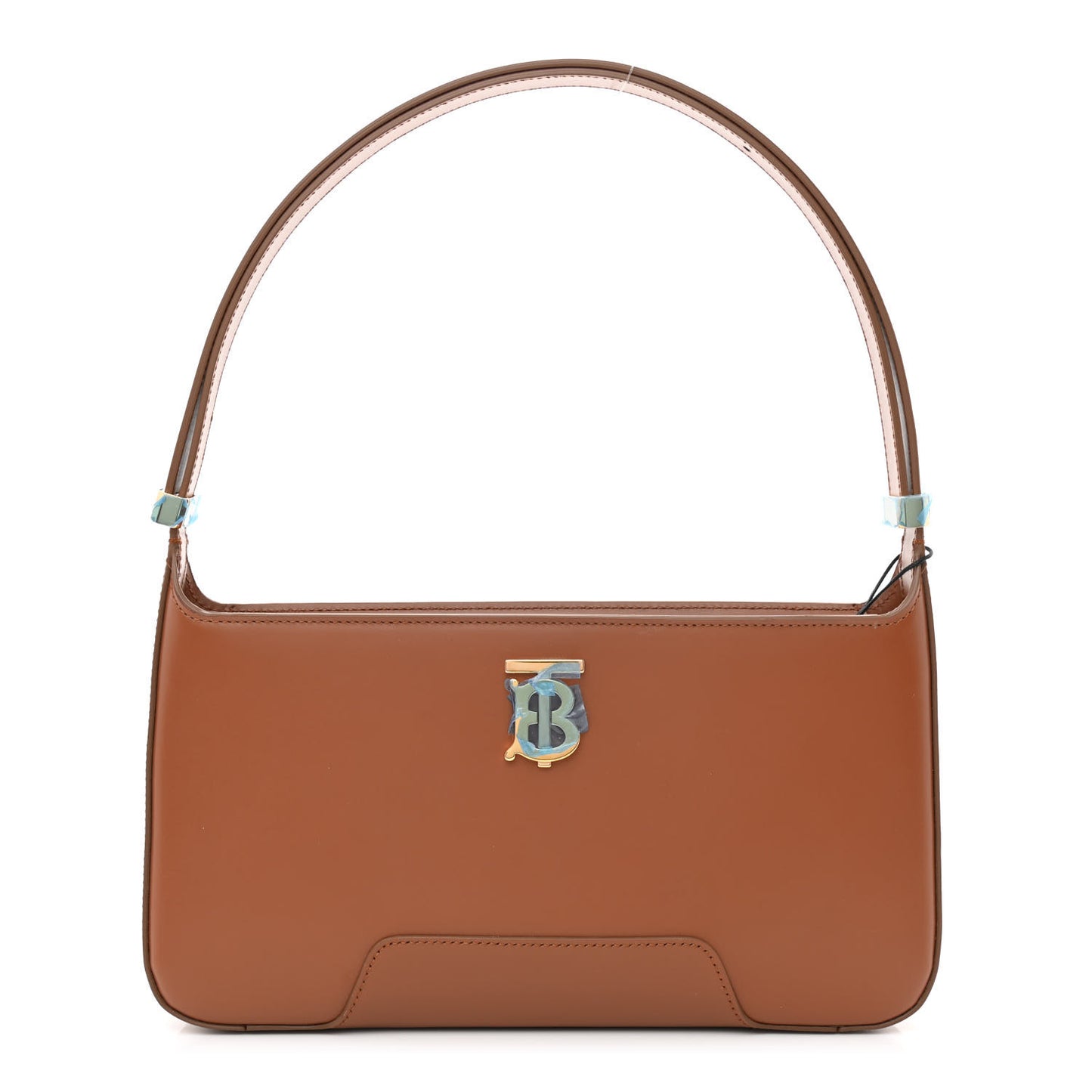 Smooth Calfskin TB Shoulder Bag Warm Tan