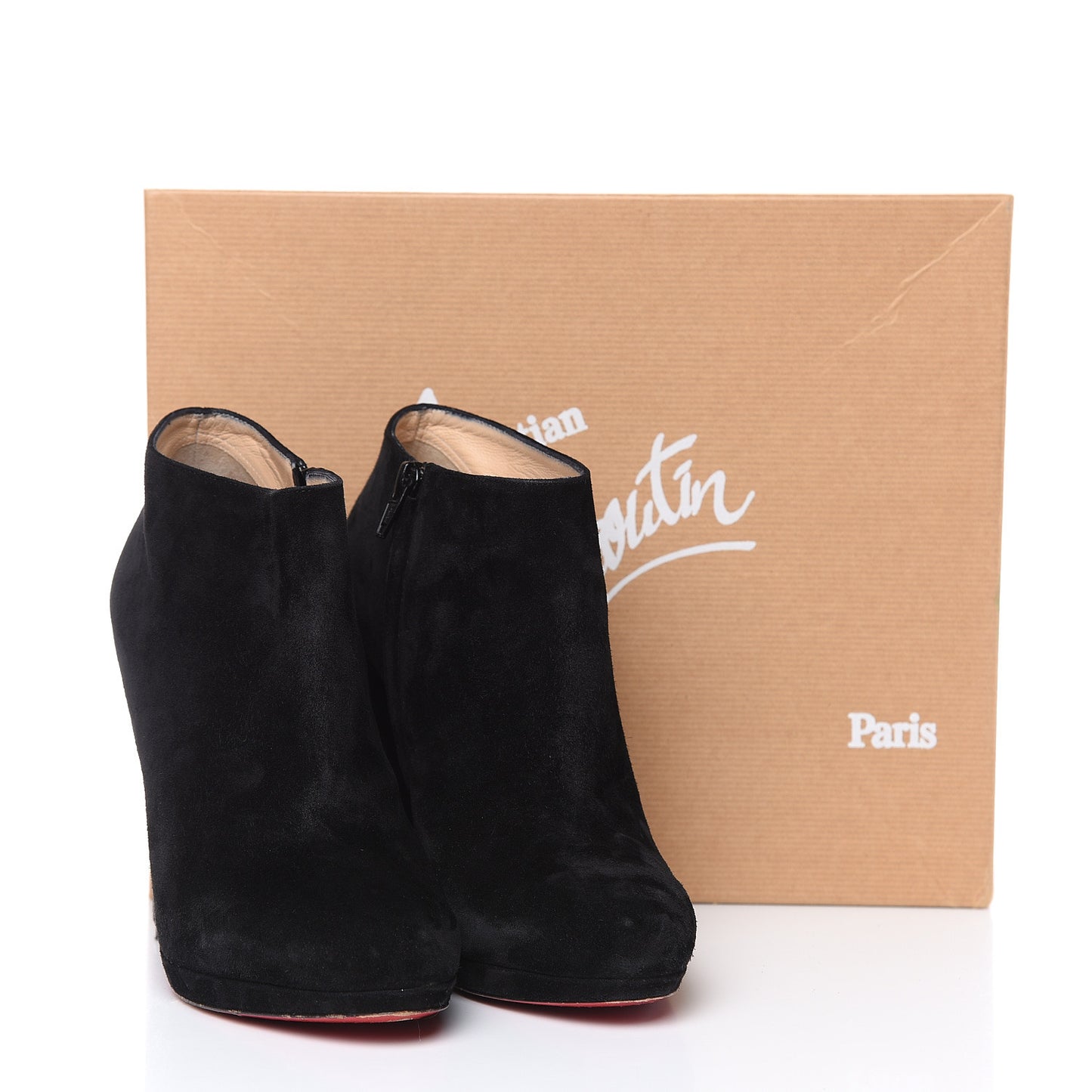 Veau Velours Rock and Gold 120 Ankle Booties 38.5 Black