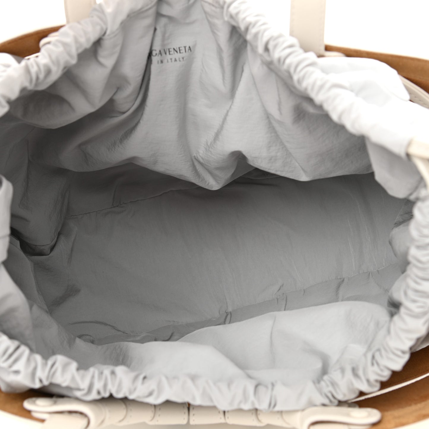 French Calfskin Shell Bag White Frost
