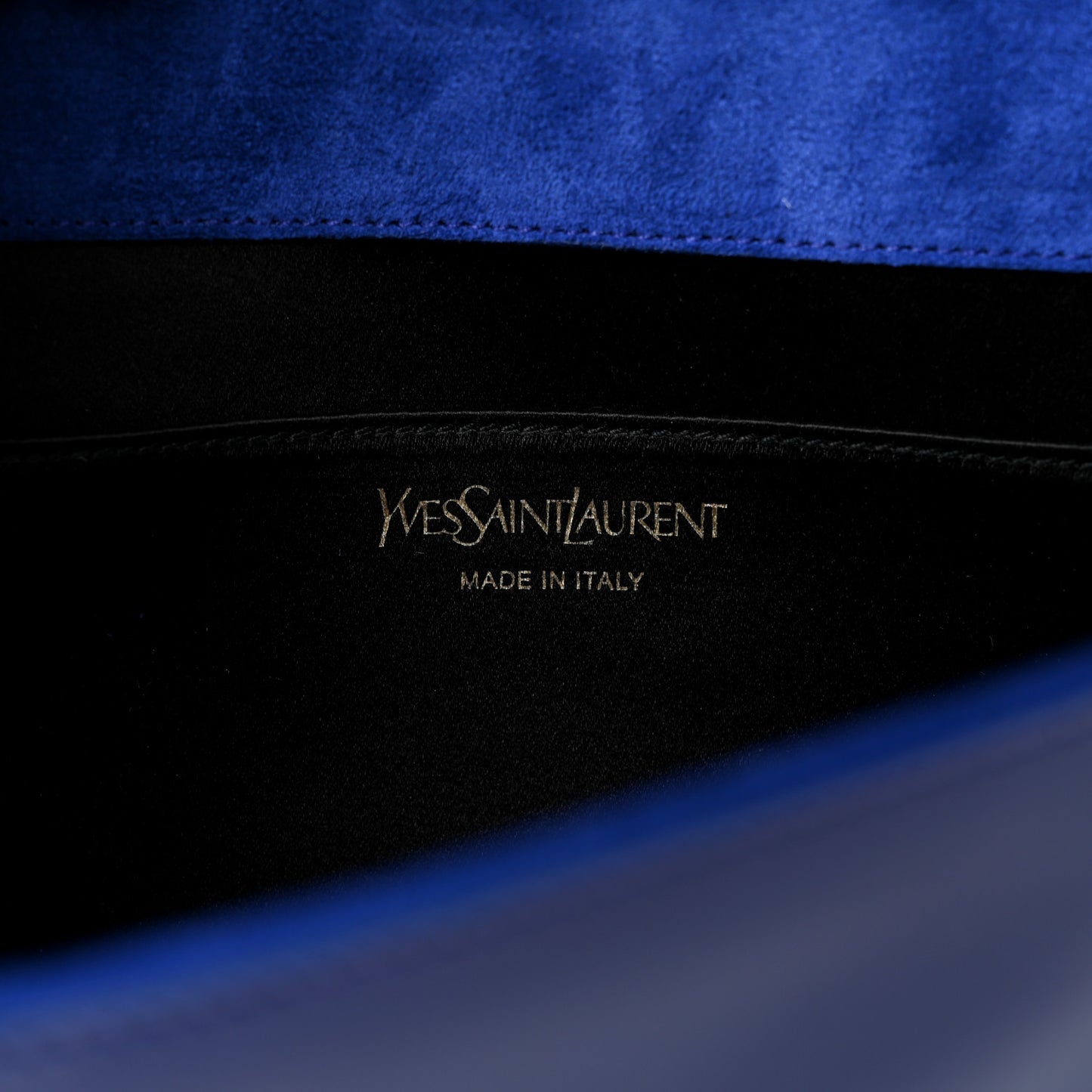 Patent Calfskin Monogram Large Belle De Jour Clutch Royal Blue